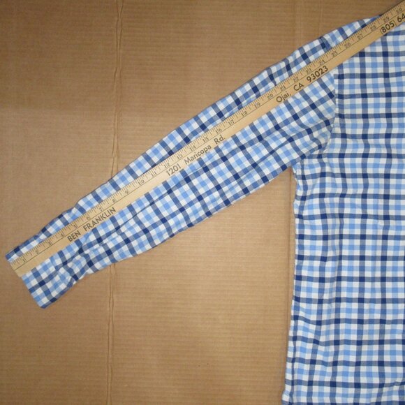 Ralph Lauren Blue Gingham Check Button-Down Shirt Size L – 100% Cotton, Classic - Picture 6 of 12
